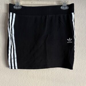 Adidas Black Mini Skirt with White Accents